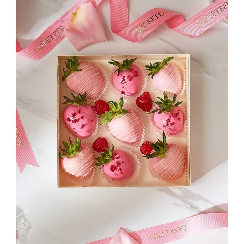 Pink Strawberry Soaked Chocolate Delights (S)