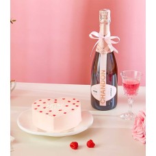 Wine Heart Cake Gift Set