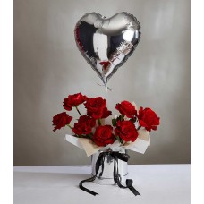 Passionate Rose Heart Bouquet