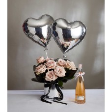 Sweet Valentine's Rose and Wine Box