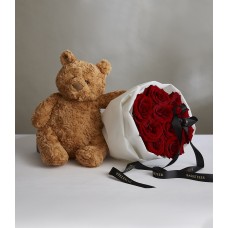 Red Explorer Roses & Teddy