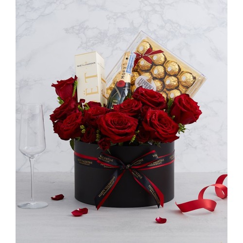 Champagne & Ferrero Roses Gift