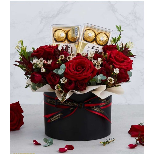 Ferrero Rocher With Rose Gift Box