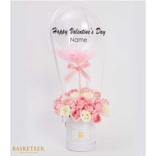 Happy Valentine Balloon Roses Box