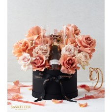 Stylish Onyx Floral & Wine Valentine's Day