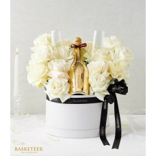 White Roses and Wine Gift