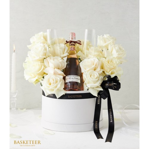 Rose Radiance with White Rose for Valentine's Day