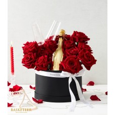 Wine & Eternity Love Red Explorer Roses For Valentine's Day