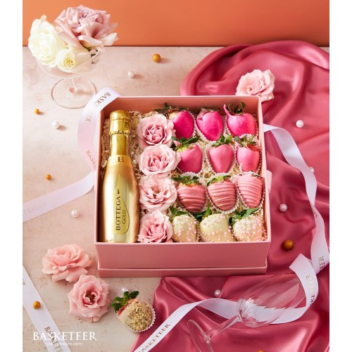 Chocolate Strawberries & Wine Gift Box