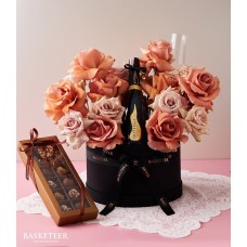 Floral Champagne Chocolate-Covered Gift