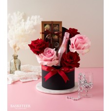 Luxurious Rose & Wine Collection Box
