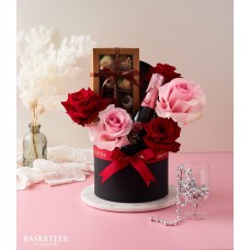 Ultimate Roses & Wine Elegance Gift