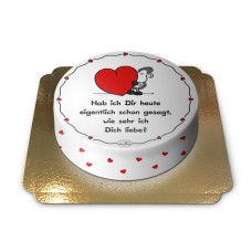 Sheepworld - How Much I Love You Cake (Medium (26 cm(12 Portions)))