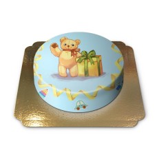 Blue teddy bear cake (Small (6 Servings))