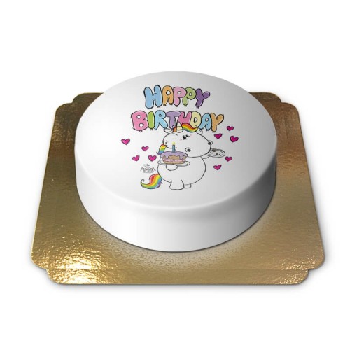 Chubby unicorn birthday cake (Small (6 Servings))