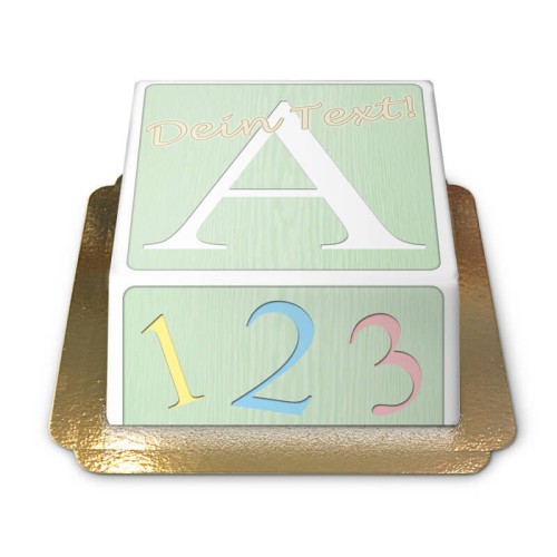 Children's toy chest cake (green)