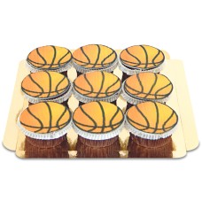 Basketball cupcakes, 9 pieces