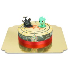 Dragons on a tier cake (Small (6 Servings))