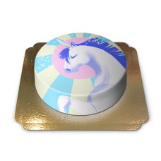 Unicorn cake blue and white (Large (25 Serving))