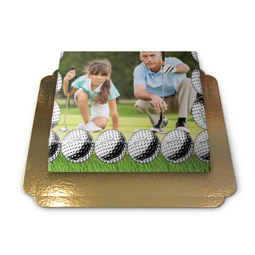 Photo cake in golf design (Small ((20x14 cm) 6 parts))