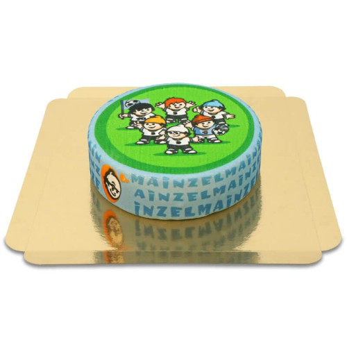 Football playing Mainzelmannchen cake (Small (6 Servings))