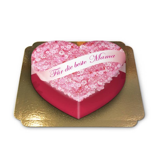For the best heart-shaped mom cake (Medium ((25×24 cm)10 servings))