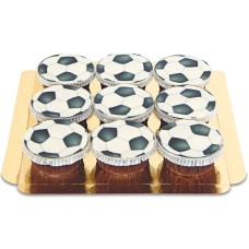 Football cupcakes, 9 pieces