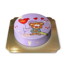 Teddy Bear Love Cake (Large (36 cm(25 Portions)))