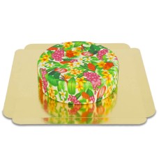 Green Tropical Flower Cake (Large (25 Serving))