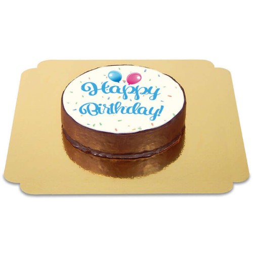 Happy Birthday Sachertorte BLUE