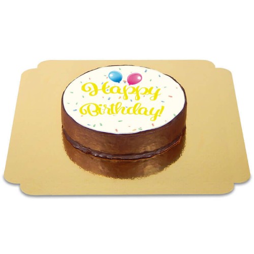 Happy Birthday Sacher Torte YELLOW