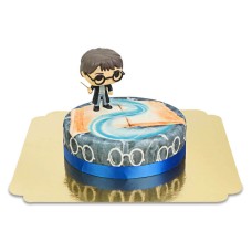 Harry Potter on blue magic cake (Small ((18 cm) 6 slices))