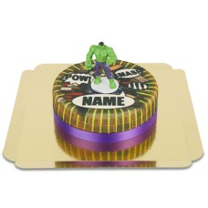 Hulk on comic cake (Small (6 Servings))