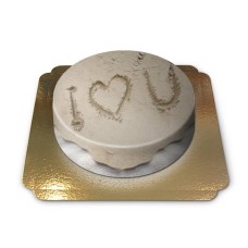 I love you on the beach cake (Small (18 cm(6 Servings)))