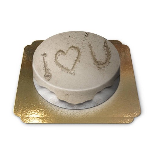 I love you on the beach cake (Small (18 cm(6 Servings)))