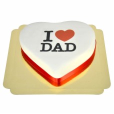 I Love Dad heart cake (Medium ((25x24 cm) 10 parts))