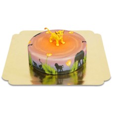 Simba on a round savanna cake (Medium (24 Servings))