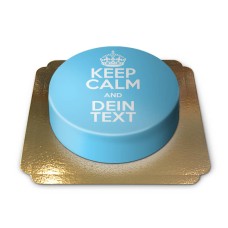 Keep Calm and.. cake, blue (Large (25 Serving))