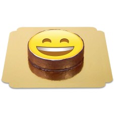 Emoticon Sacher cake laughing