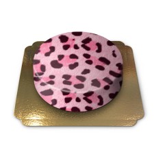 Pink leopard pattern cake (Large (25 Serving))