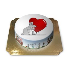 Love balloon in heart shape - Uli Stein (Small (18 cm(6 Servings)))