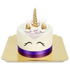 Purple unicorn deluxe cake - double height (Medium (24 Servings))
