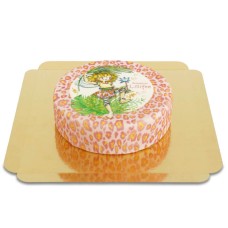 Princess Lillifee cake with leopard pattern (Large (25 Serving))