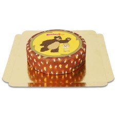 Masha and the bear mushroom picking cake (Large (25 Serving))