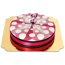 Minnie mouse on cake with ribbons