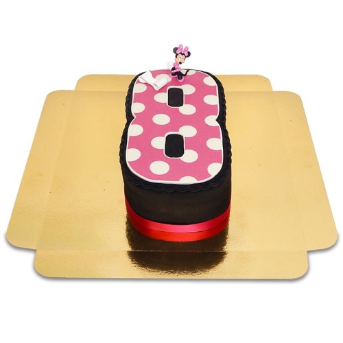 Number cake with Minnie Mouse figure