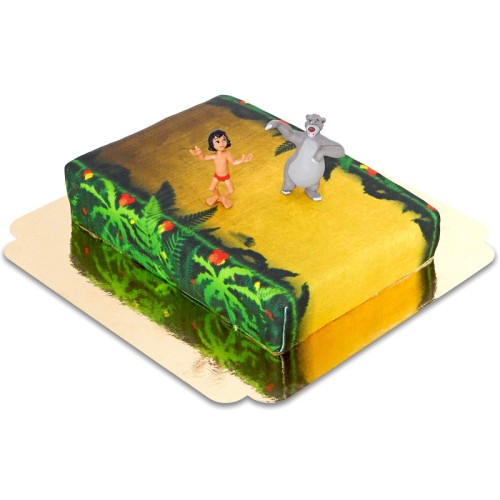 Mowgli & Baloo on a jungle cake