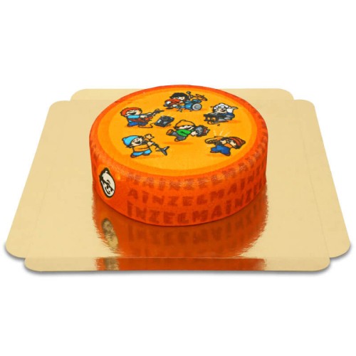 Music-making Mainzelmännchen cake (Small (6 Servings))