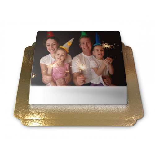 Photo cake without frame (Small ((20x14 cm) 6 parts))