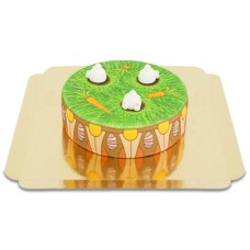 Rabbits on a flower pot cake (Large (36 cm(25 servings)))